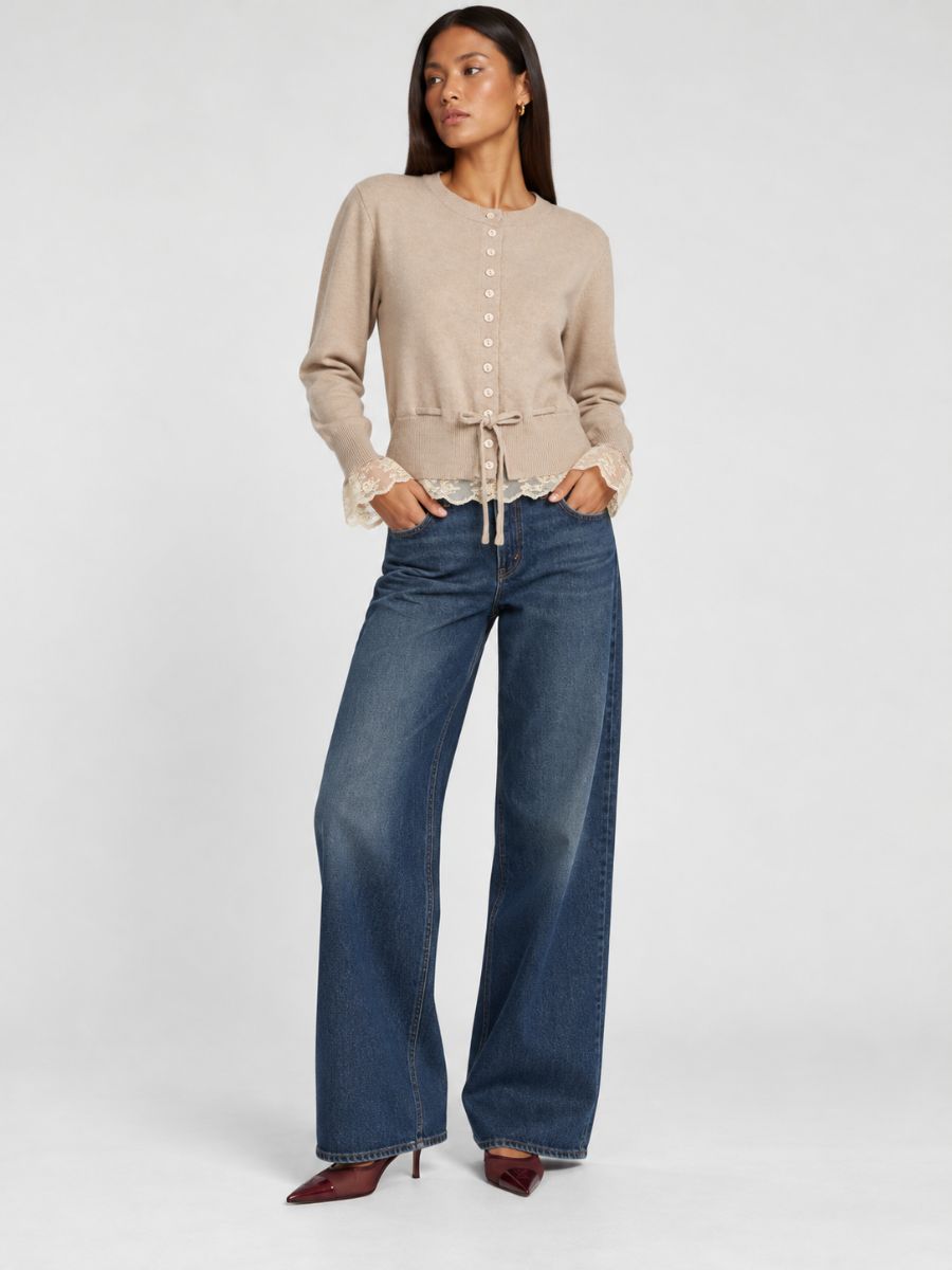 Funkadelic Lace Trim Cardigan