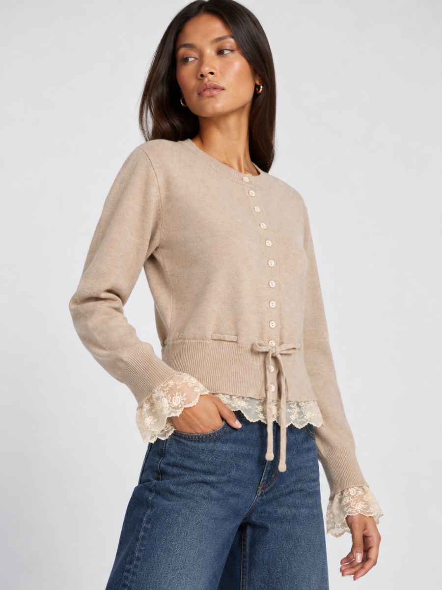 Funkadelic Lace Trim Cardigan