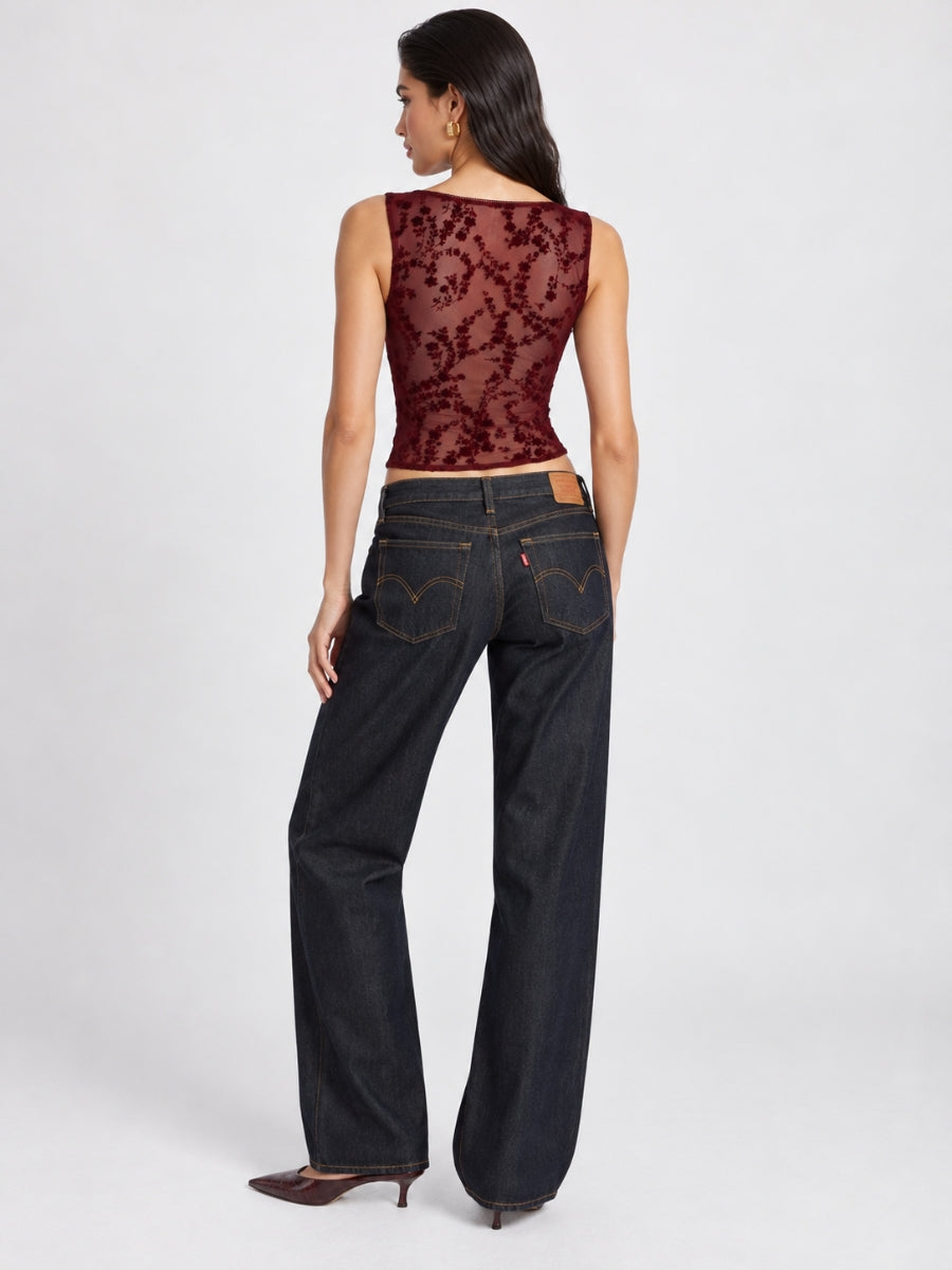 Kennedy Flocked Hook Corset