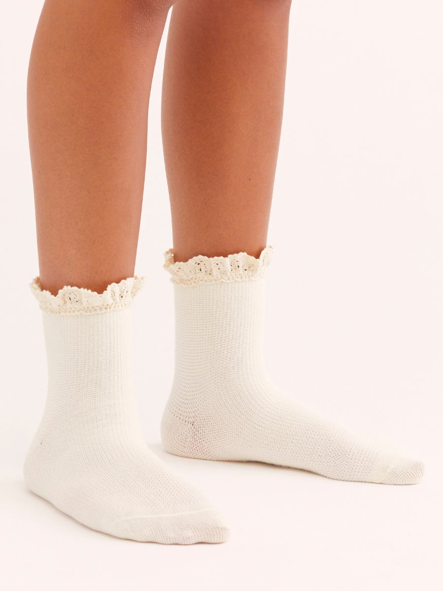 Free People Beloved Waffle Knit Ankle Socks