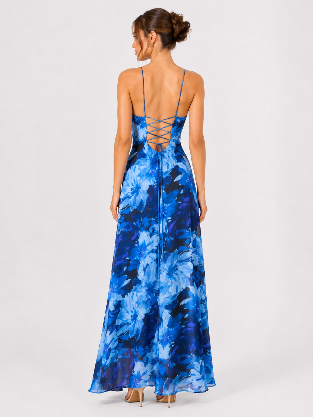 Laura Floral Tie Back Midi Dress