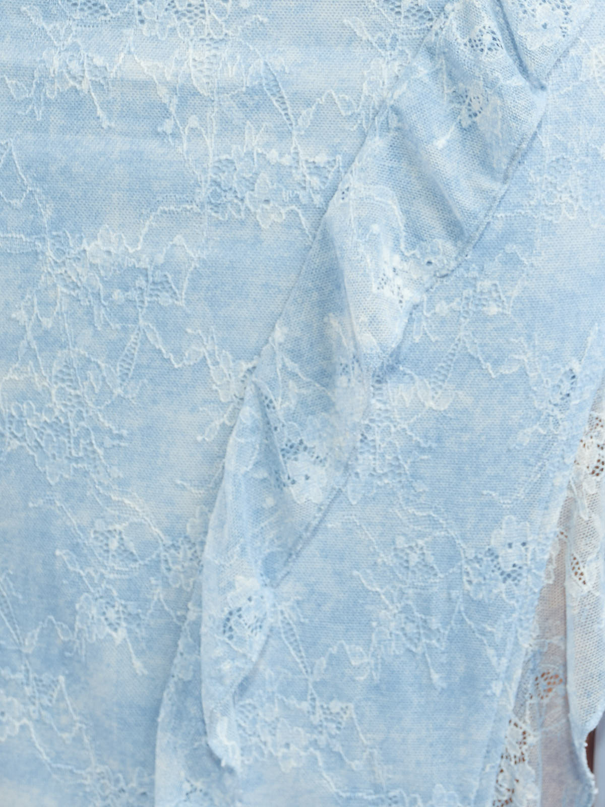 R&B Ruffle Solid Lace Dress