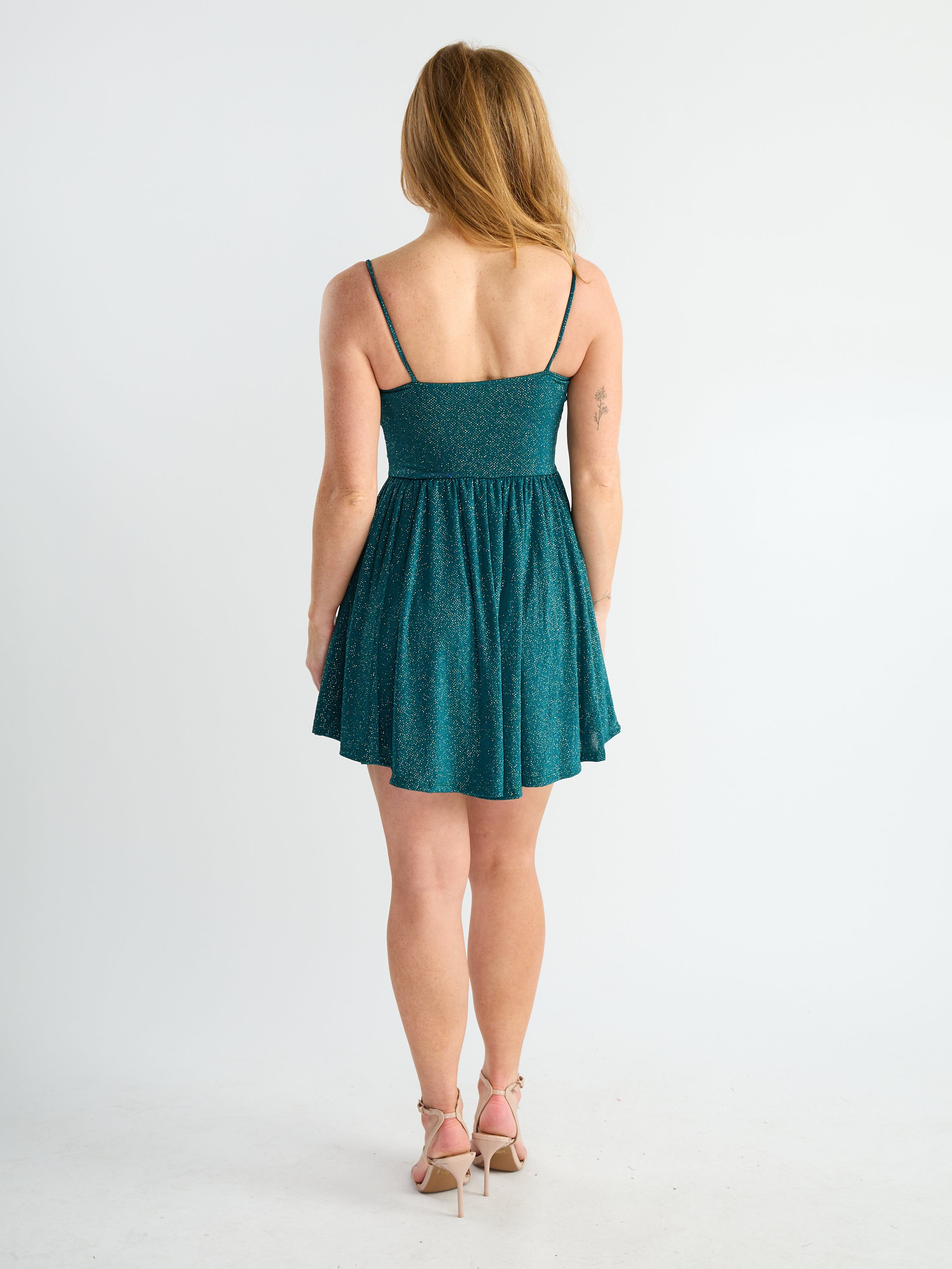 Holly Corset Glitter Mini Dress