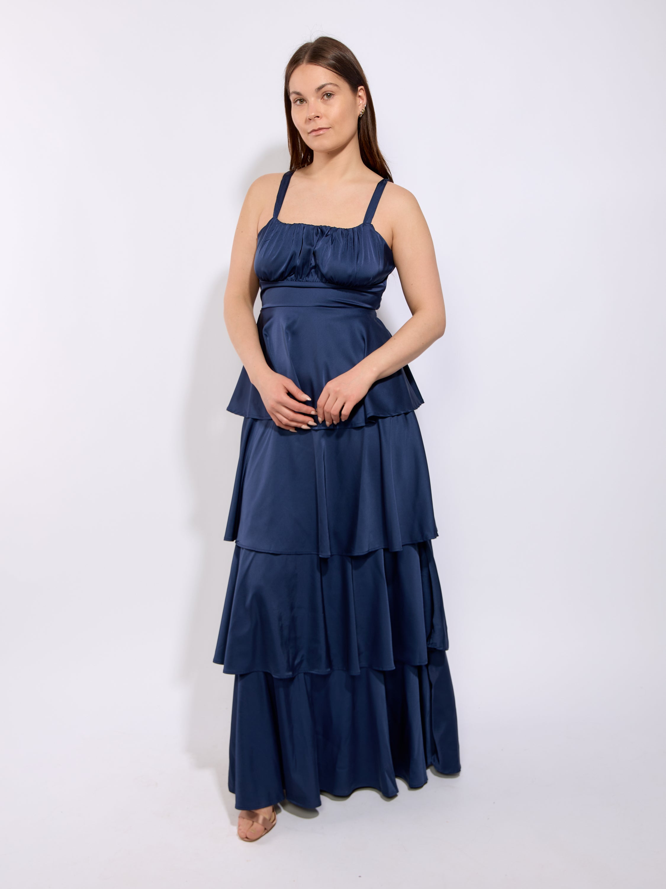Jamie Solid Satin Maxi Dress