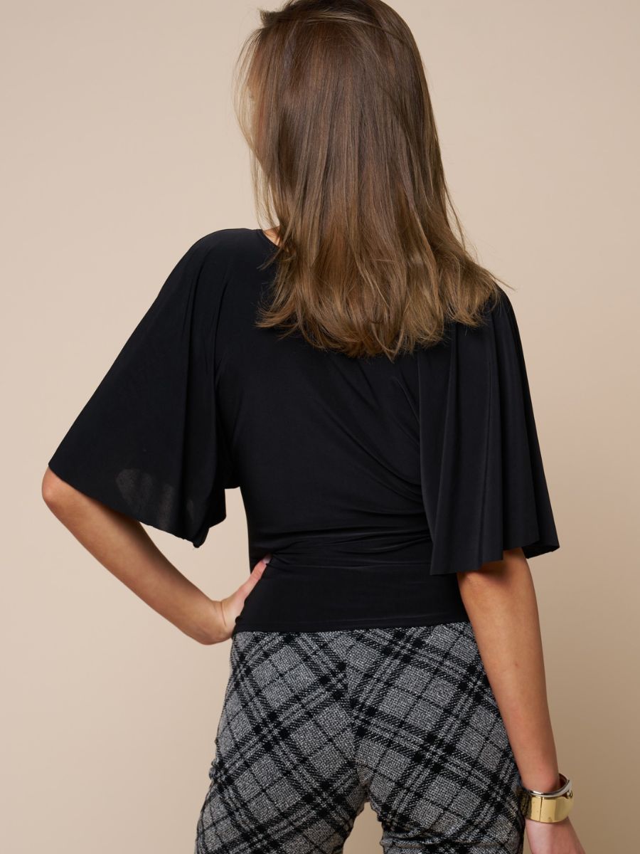 Naty Plunge Short Sleeve Top