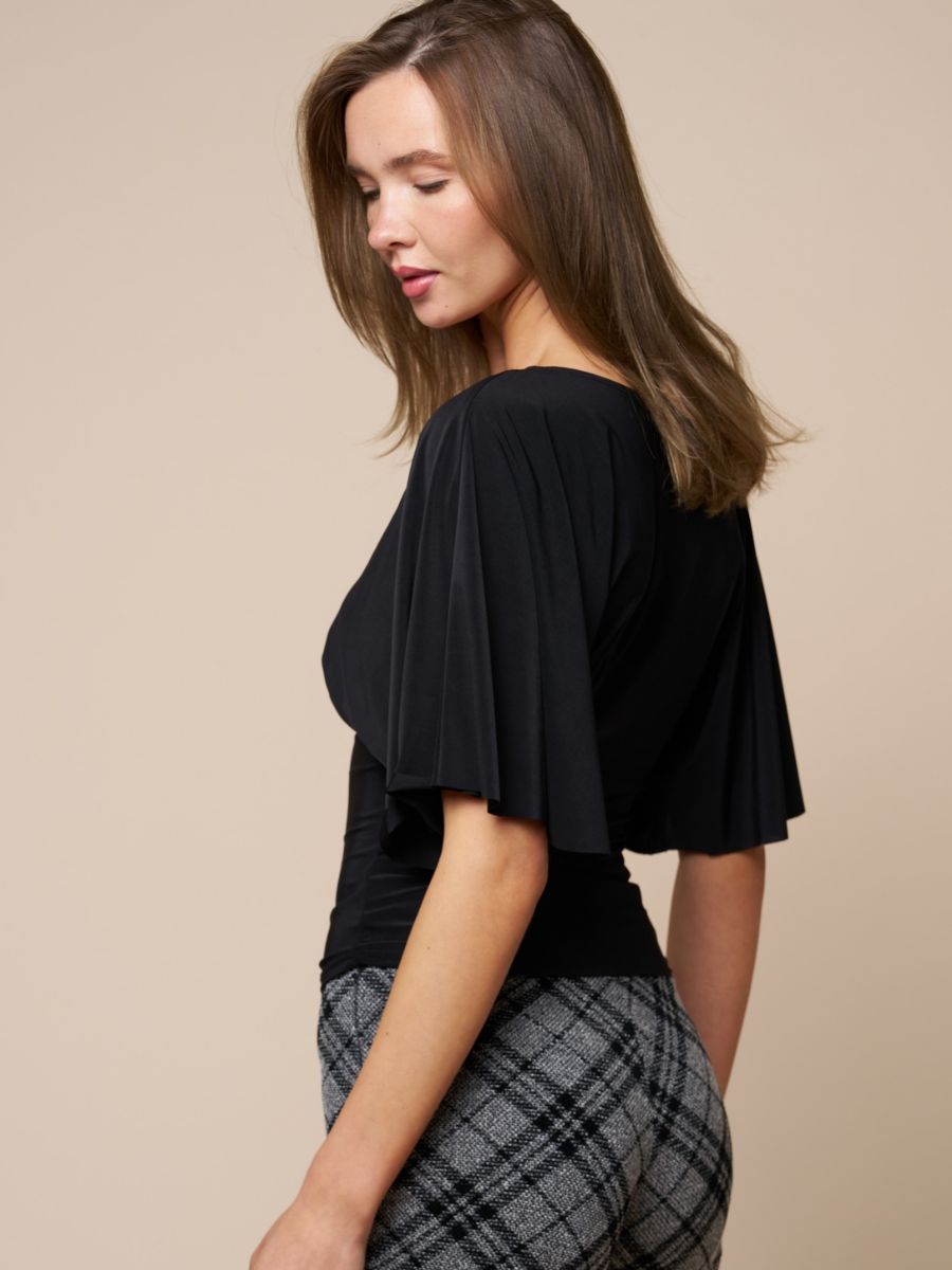 Naty Plunge Short Sleeve Top