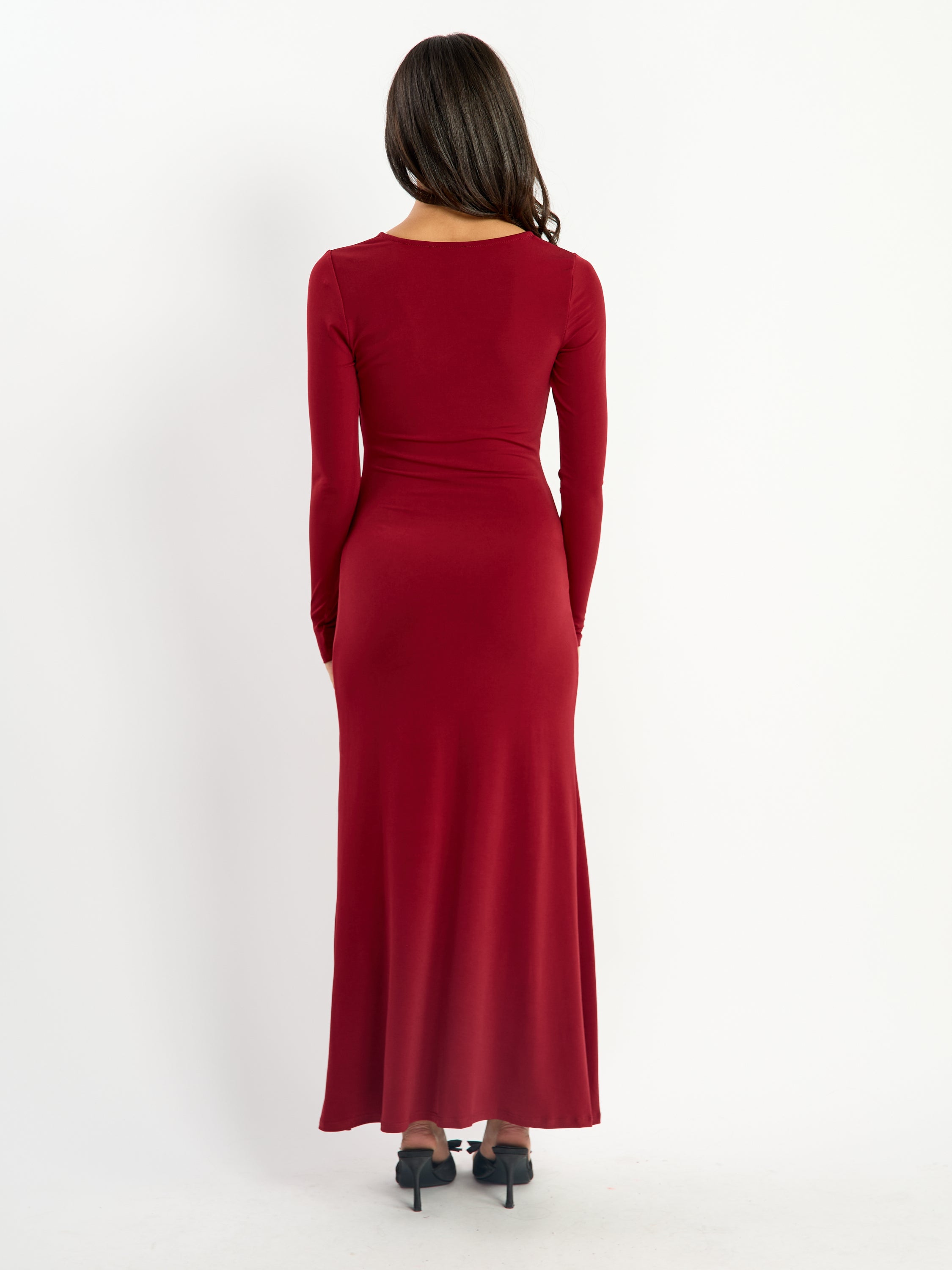 Lopez V-Twist Jersey Maxi Dress