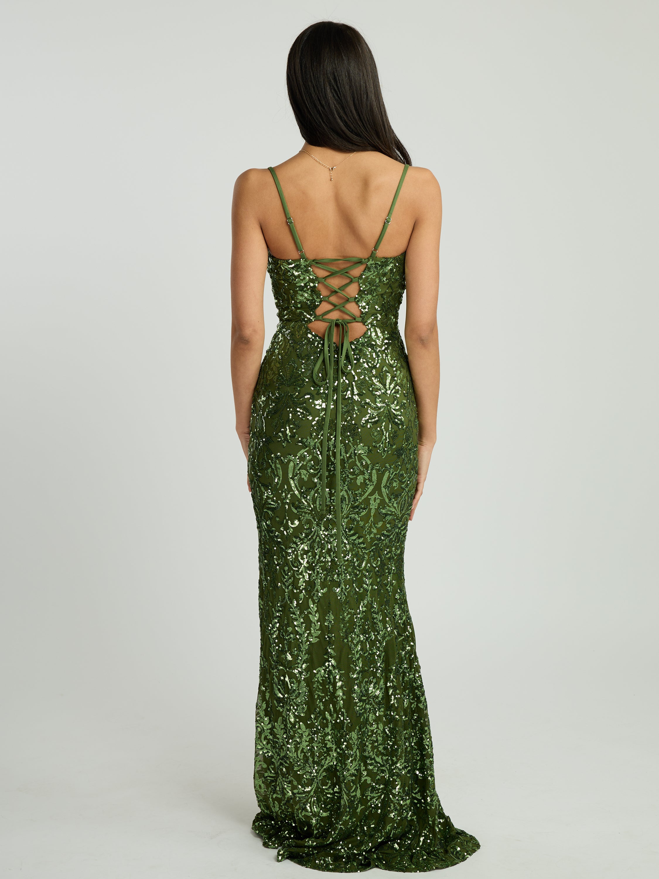 Frankie Sequin Tie Back Maxi Dress