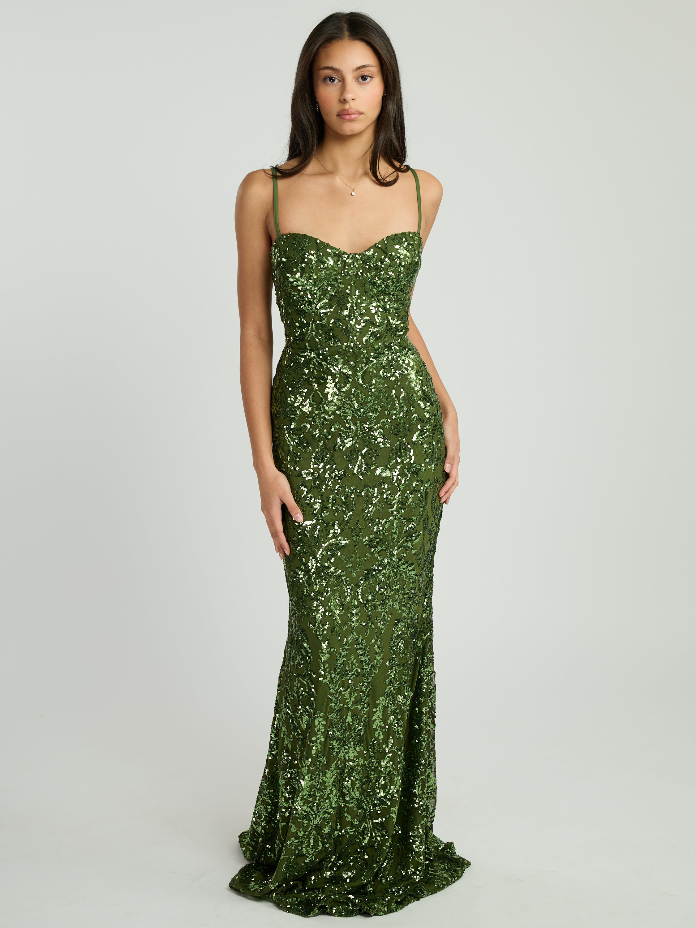 Frankie Sequin Tie Back Maxi Dress