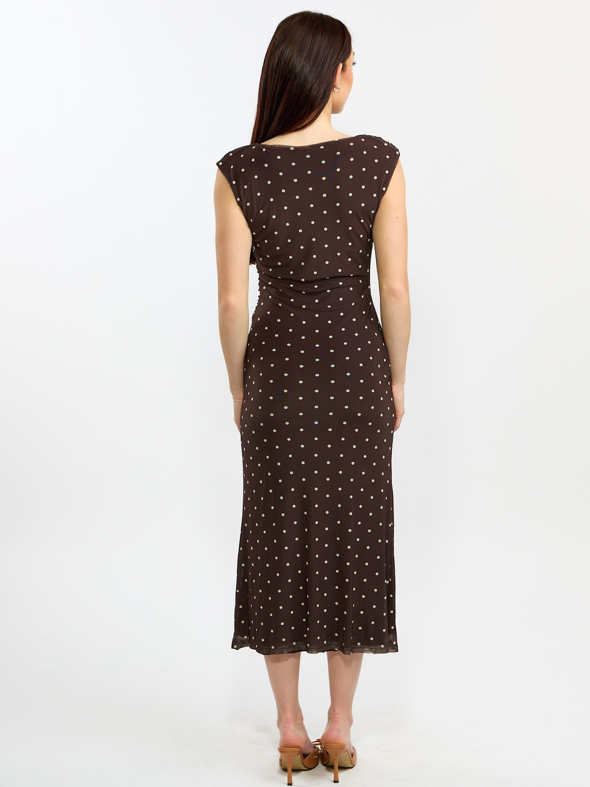 Micha Mesh Mock Neck Dress