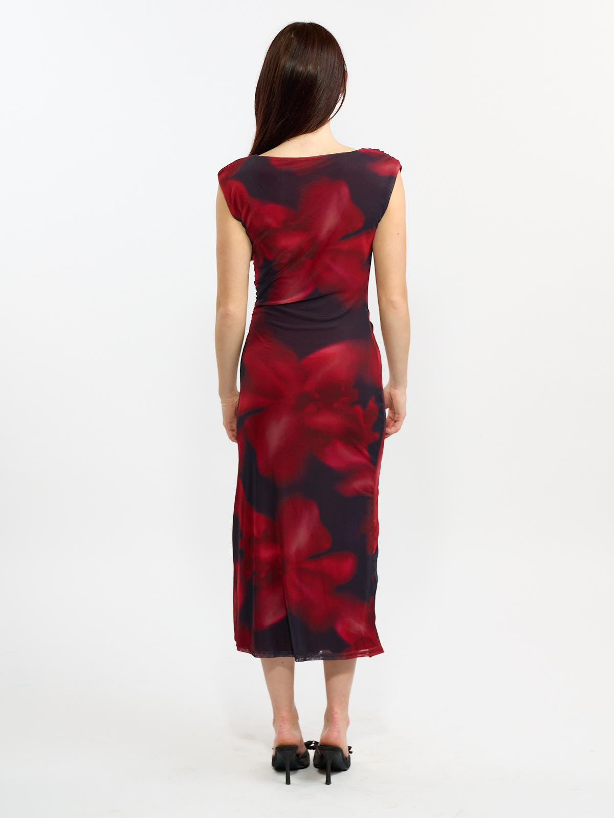 Micha Mesh Mock Neck Dress