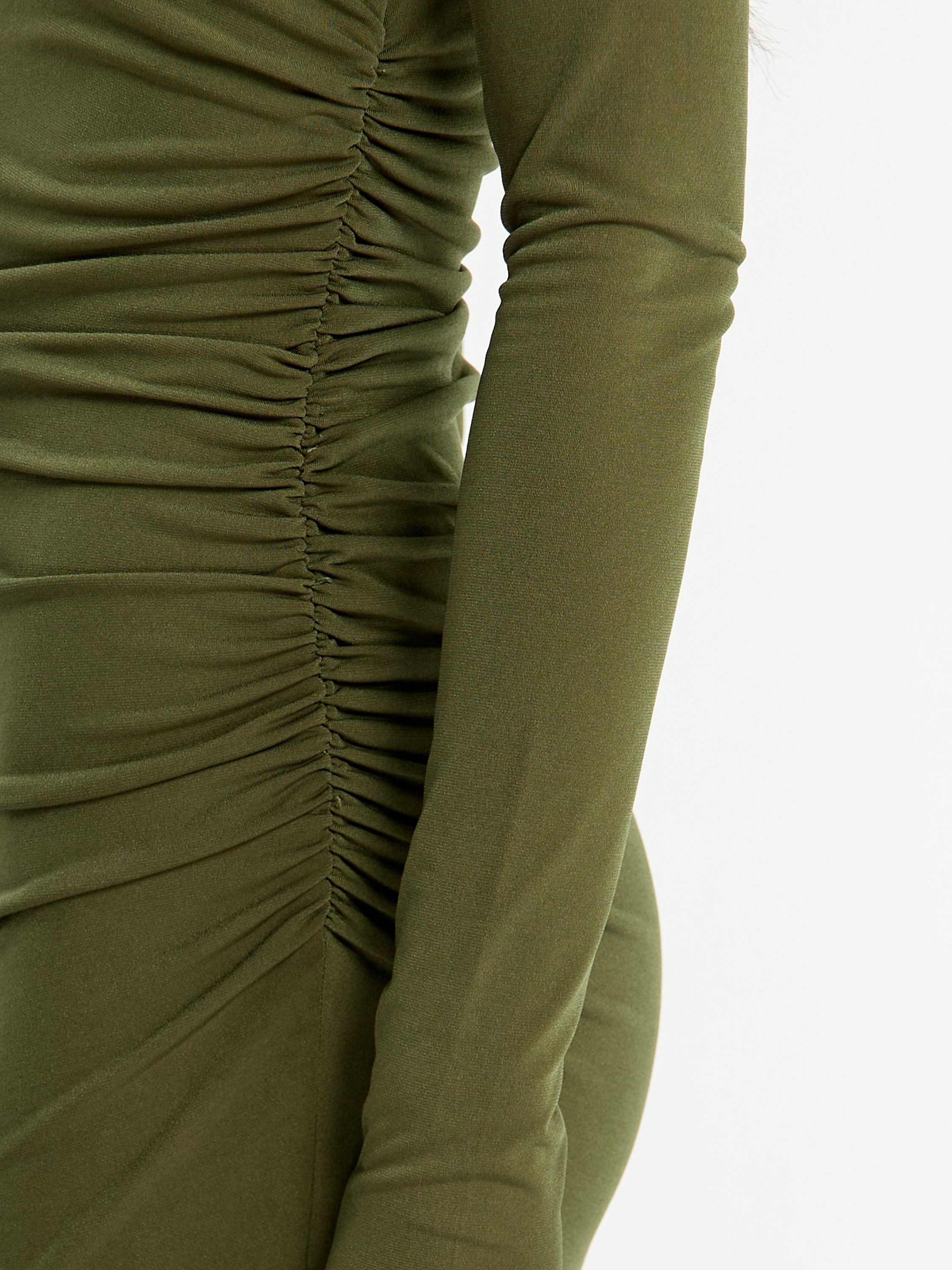 Noreen Long Sleeve Ruched Maxi Dress