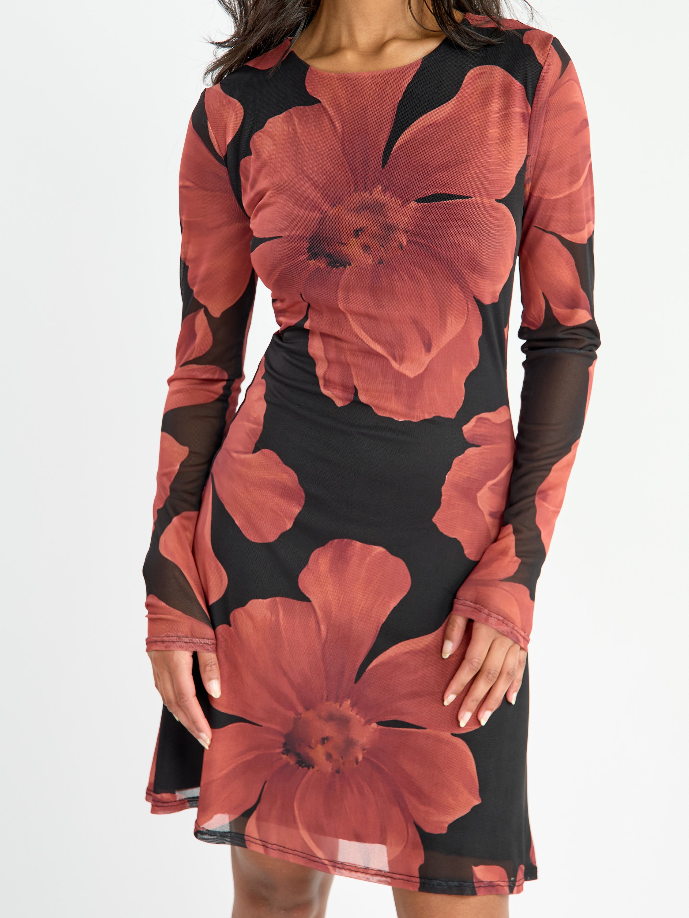 Dyna Mesh Short A-Line Dress