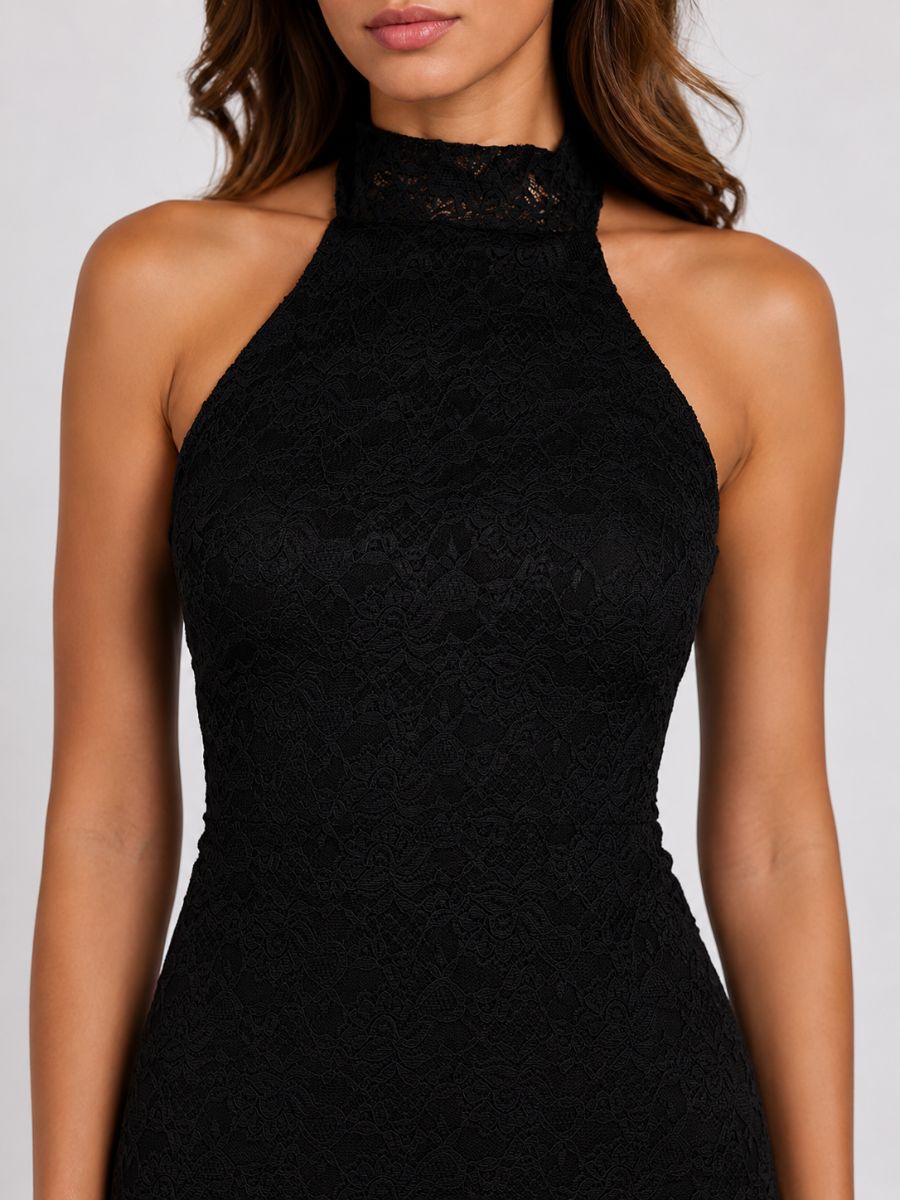 Jovi Lace Halter Maxi Dress
