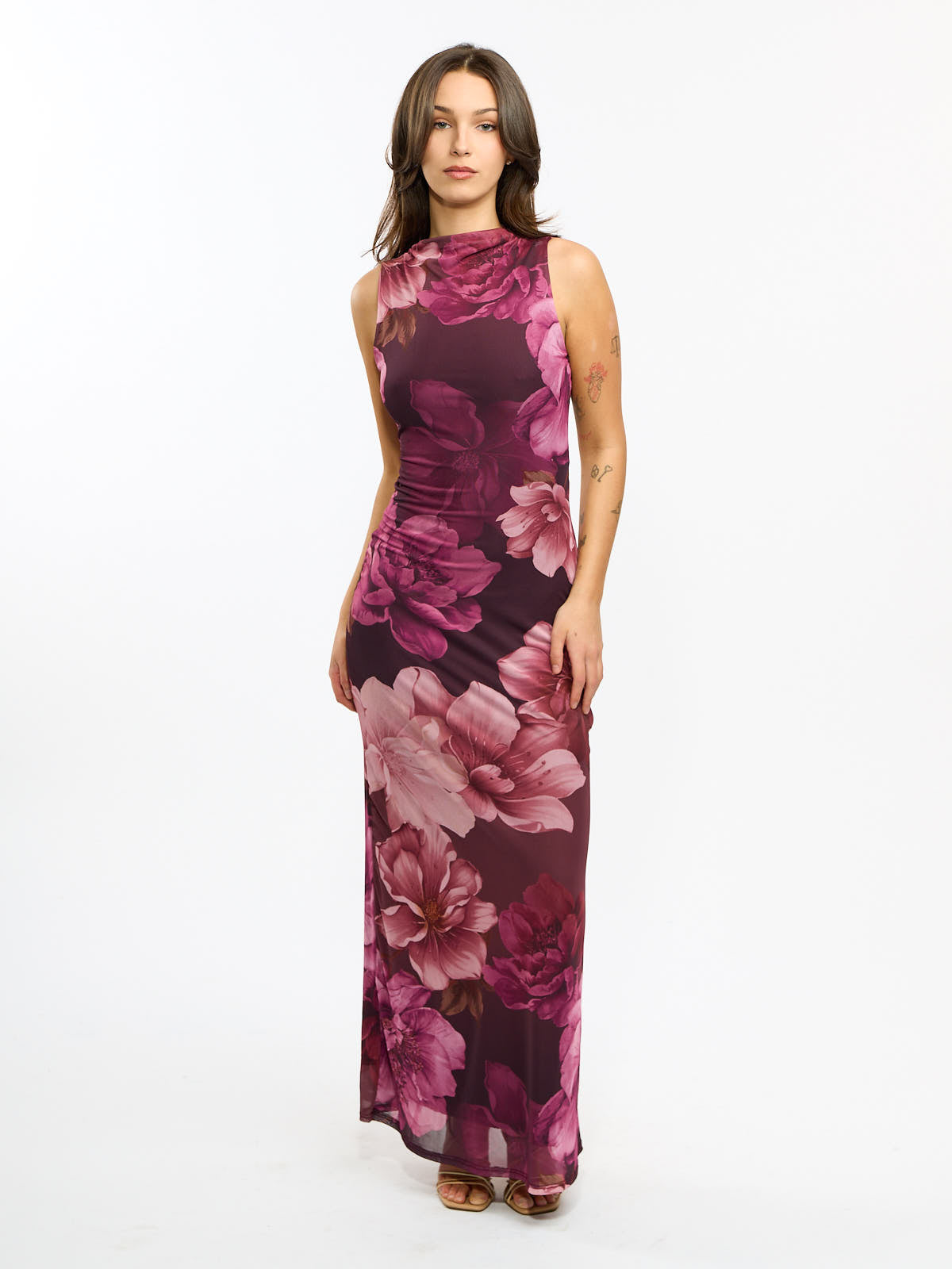 Jolene Mesh Halter Neck Dress