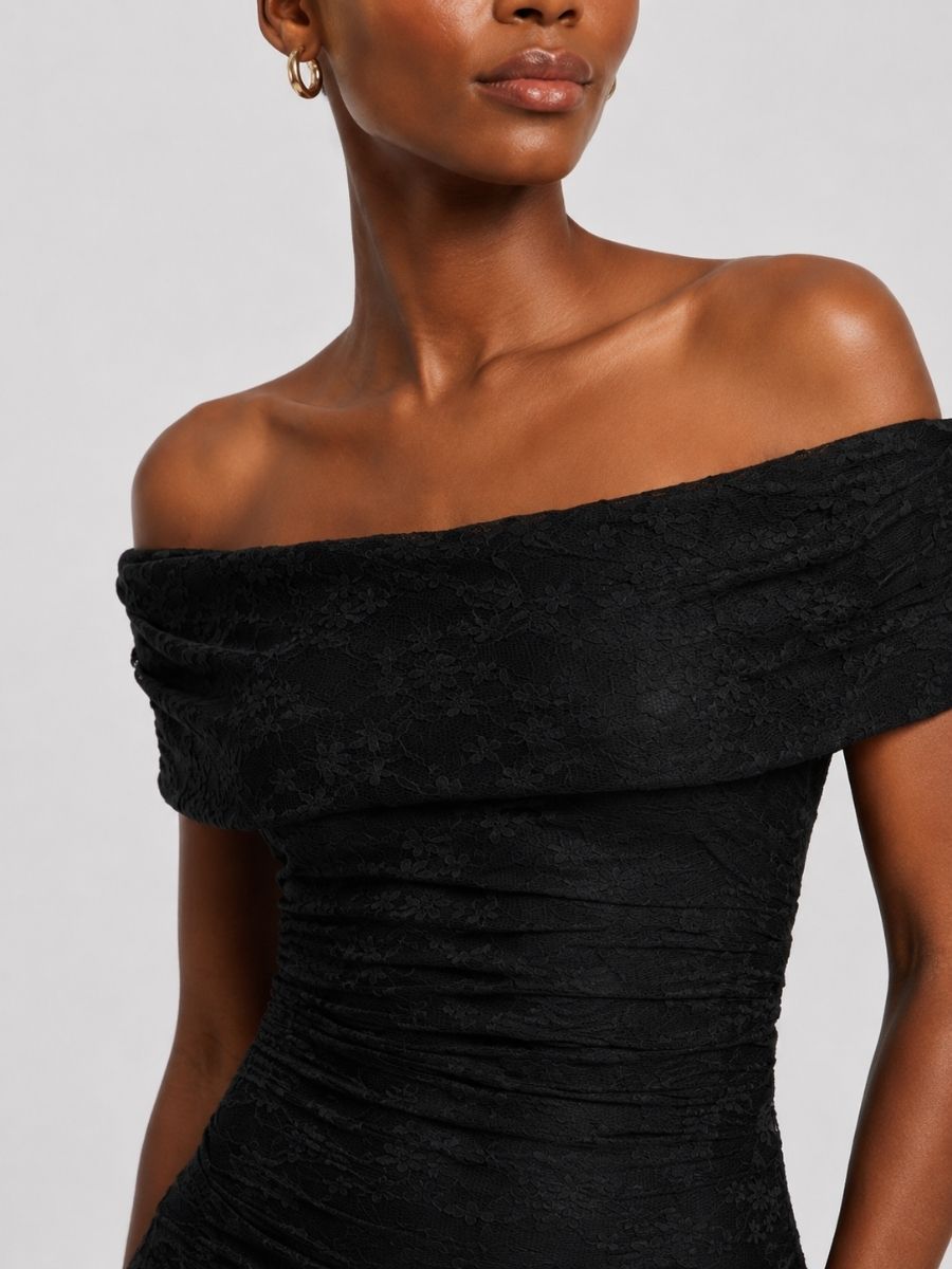 Liv Lace Off-the-Shoulder Midi Dress