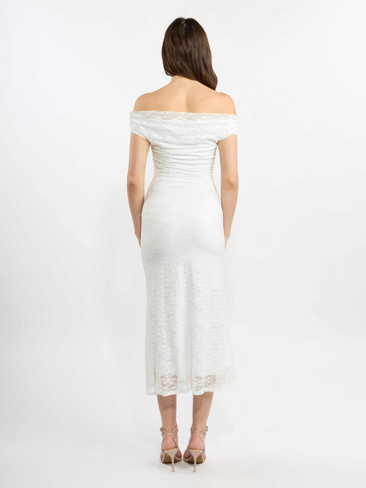 Liv Lace Off-the-Shoulder Midi Dress – envy+grace