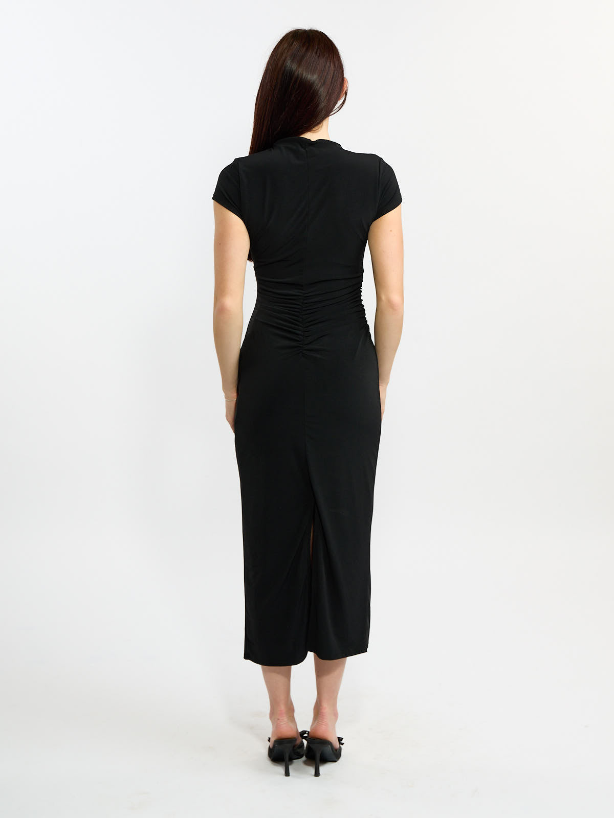 Anika Mock Neck Sleeveless Midi Dress