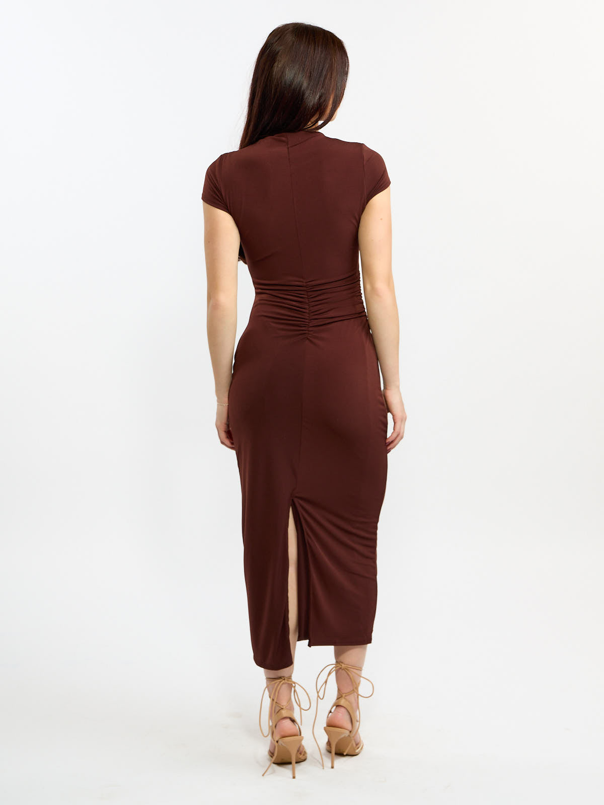Anika Mock Neck Sleeveless Midi Dress