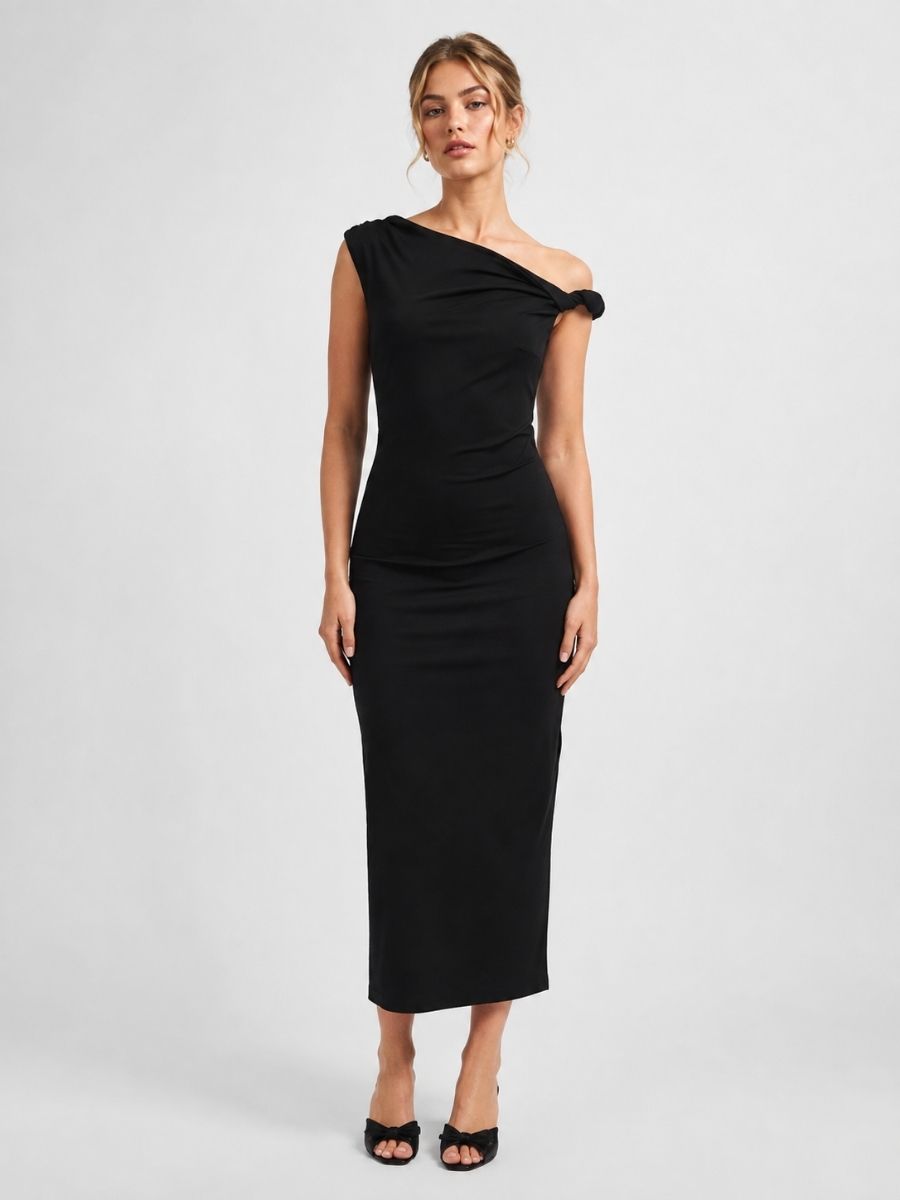 Veda Crepe Midi Dress