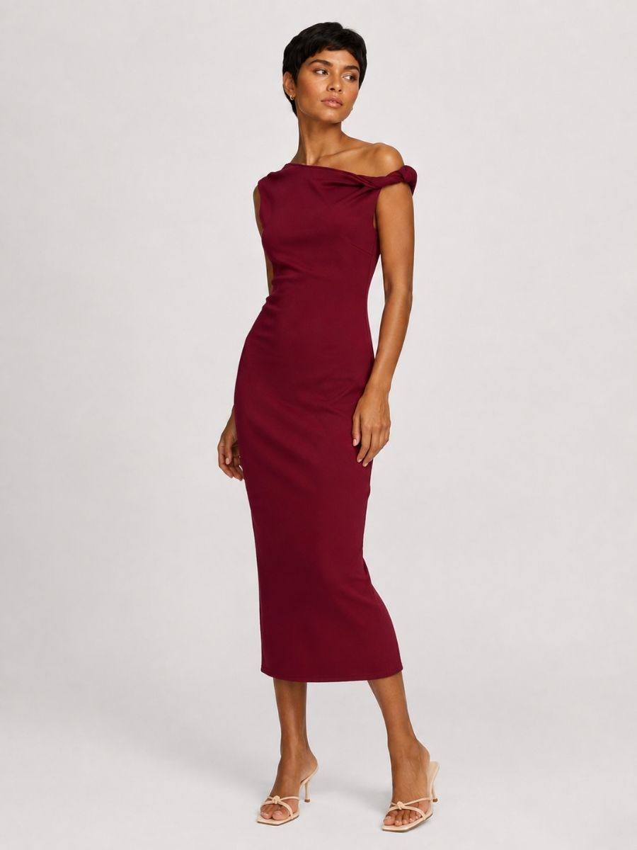 Veda Crepe Midi Dress
