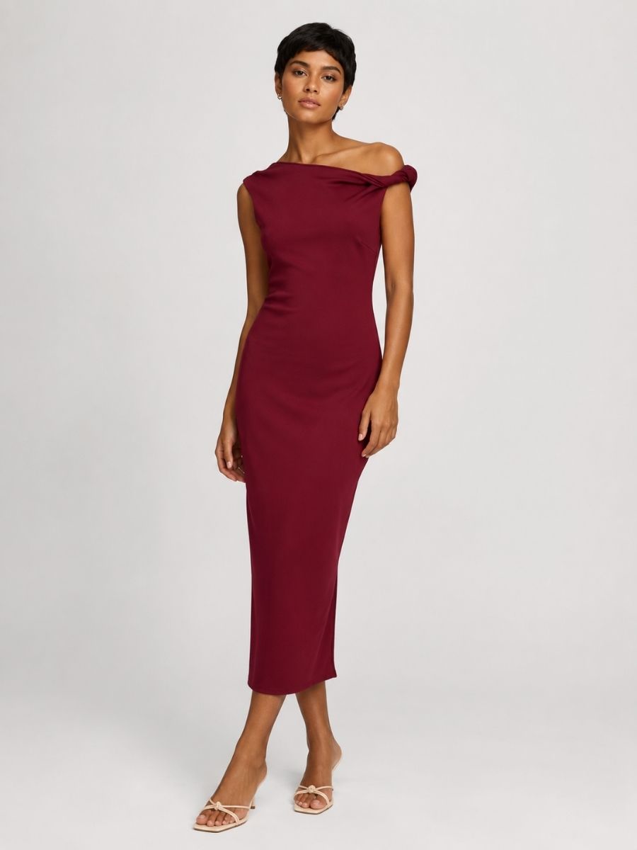 Veda Crepe Midi Dress