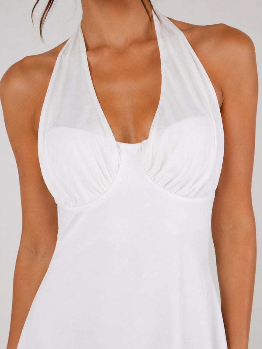 Monroe Mesh Halter Mini Dress