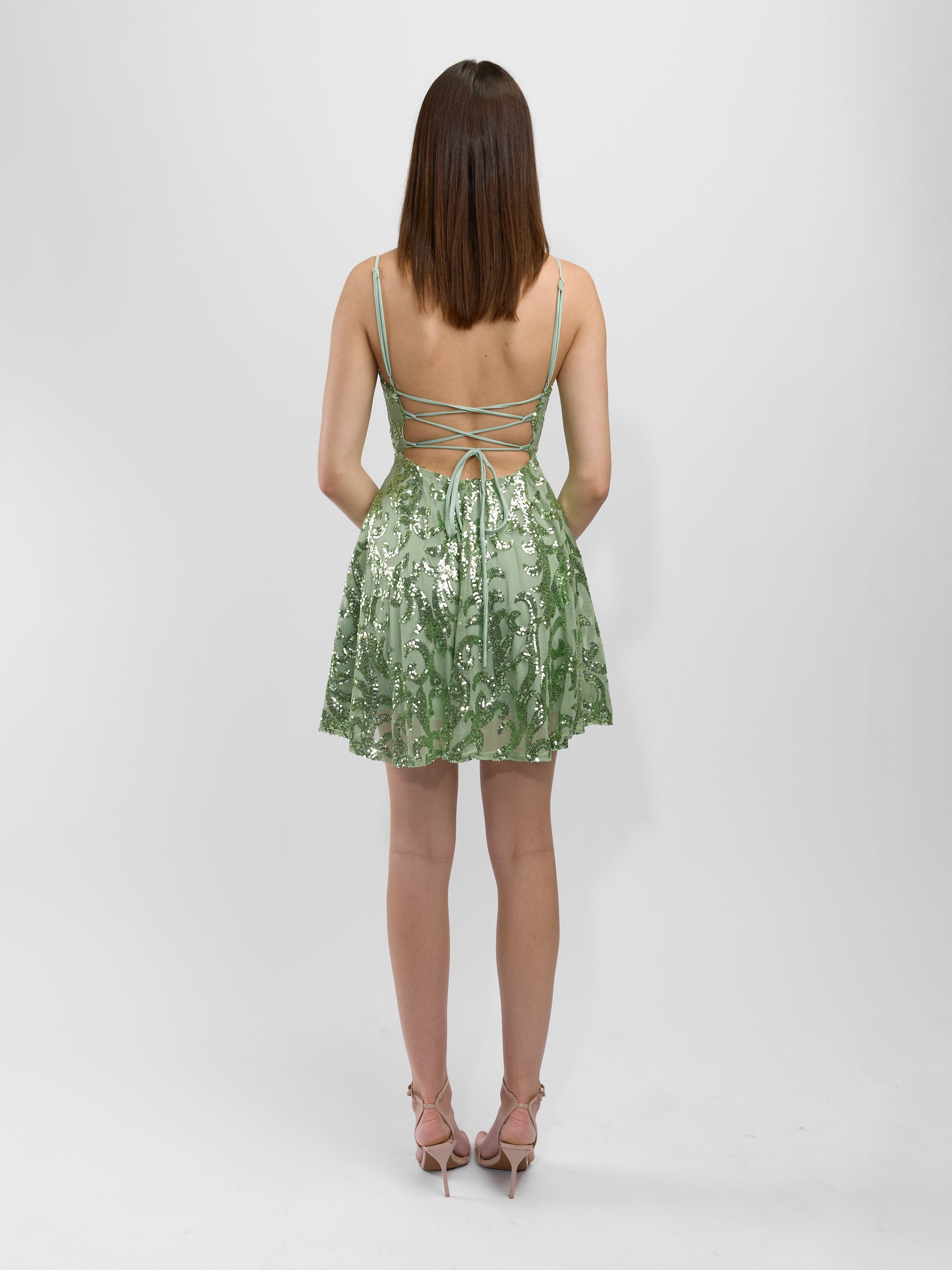 Sweetheart Sequin Mini Dress