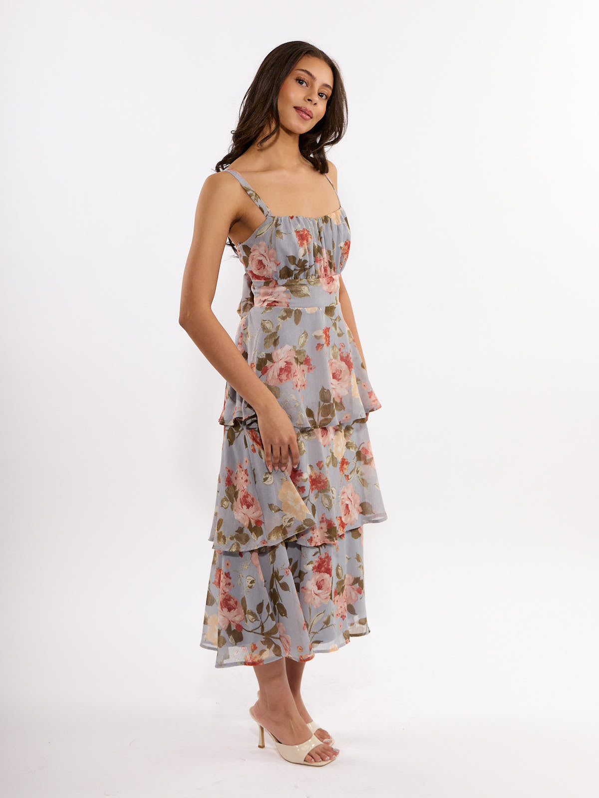 Jamie Big Floral Midi Dress