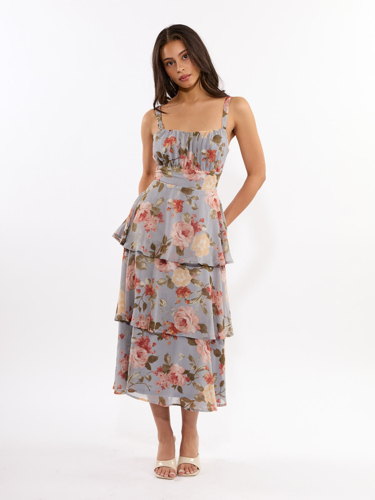Jamie Big Floral Midi Dress