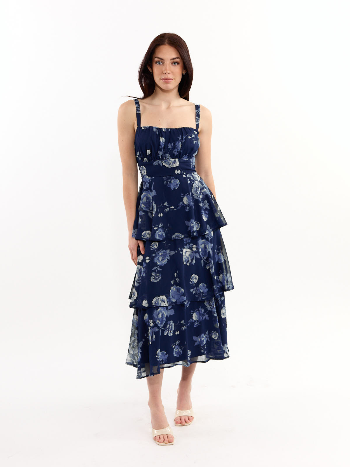 正規品Bibiy. JAMIE FRILL DRESS ネイビー F JAMIE FRILL DRESS/158cm