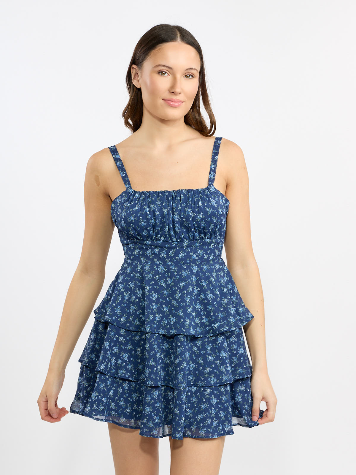 Jamie Small Floral Ruffle Mini Dress