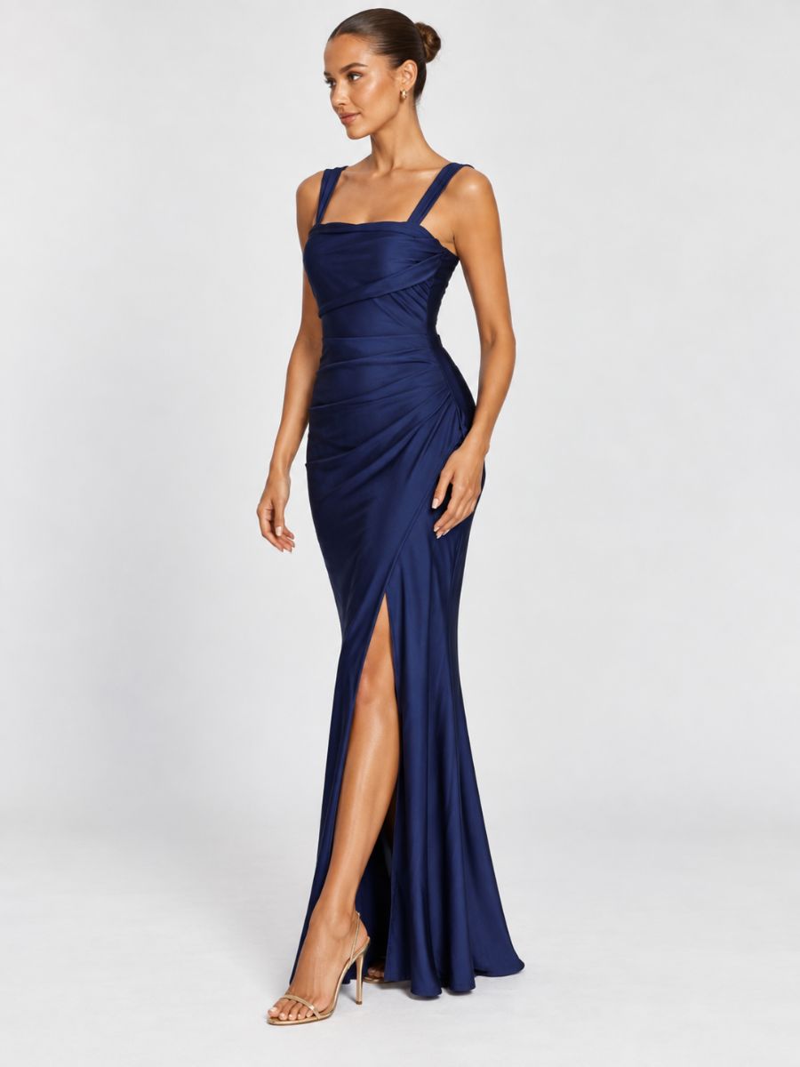 Tessa Power Satin Maxi Dress