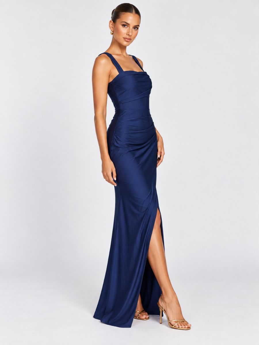 Tessa Power Satin Maxi Dress