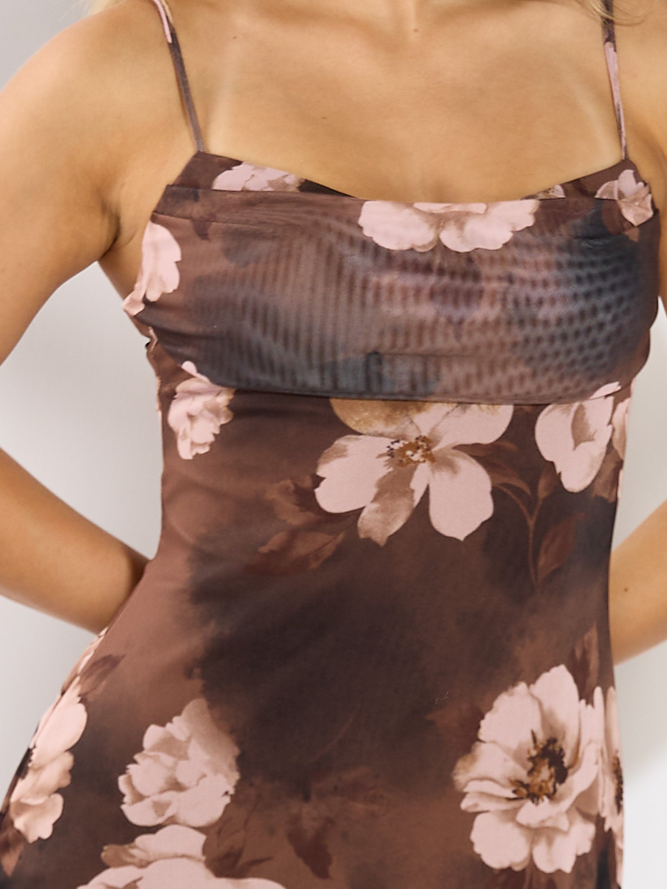 Mindy Mesh Print Mini Dress