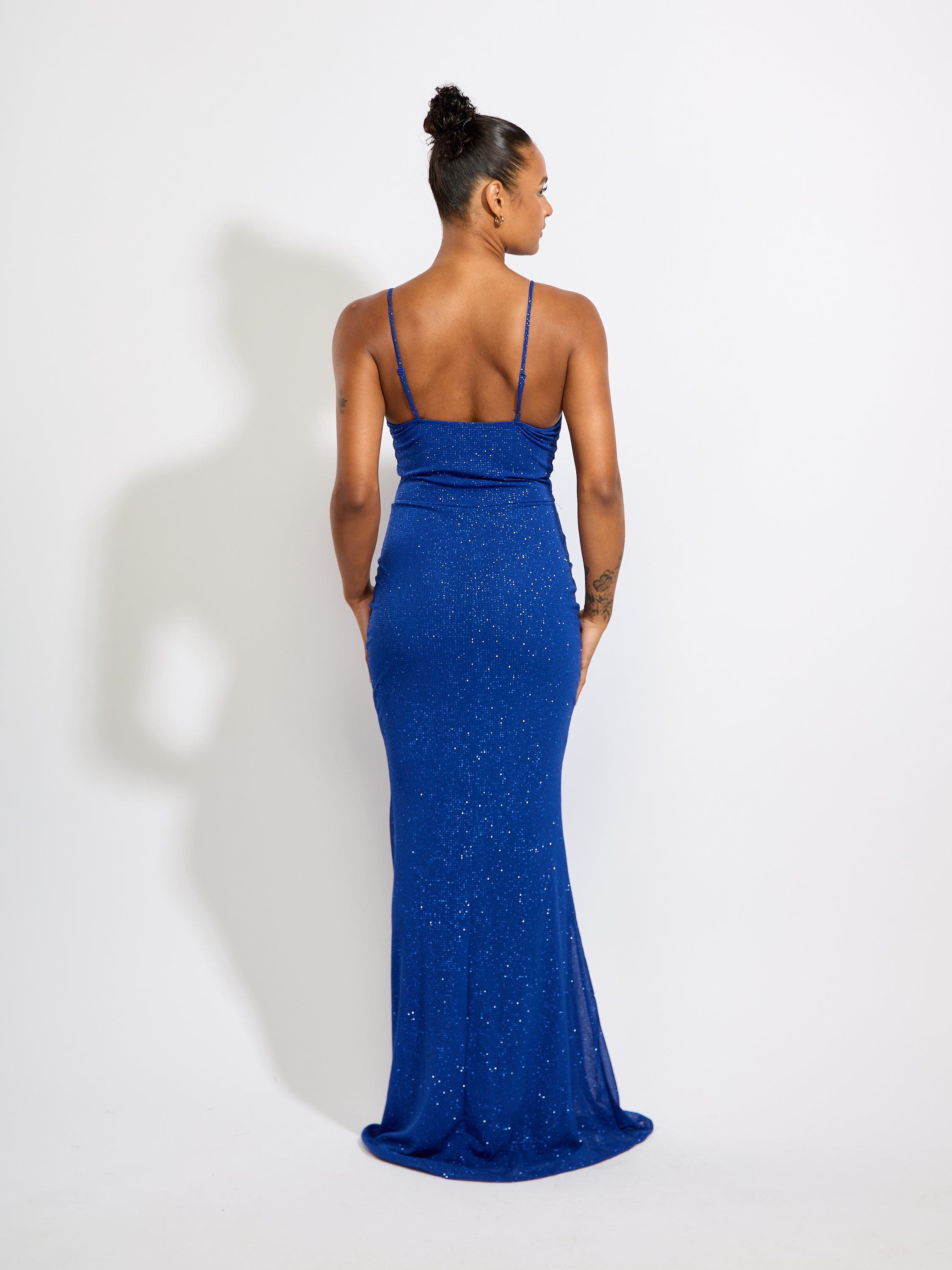 Ivy Glitter Cowl Maxi Dress