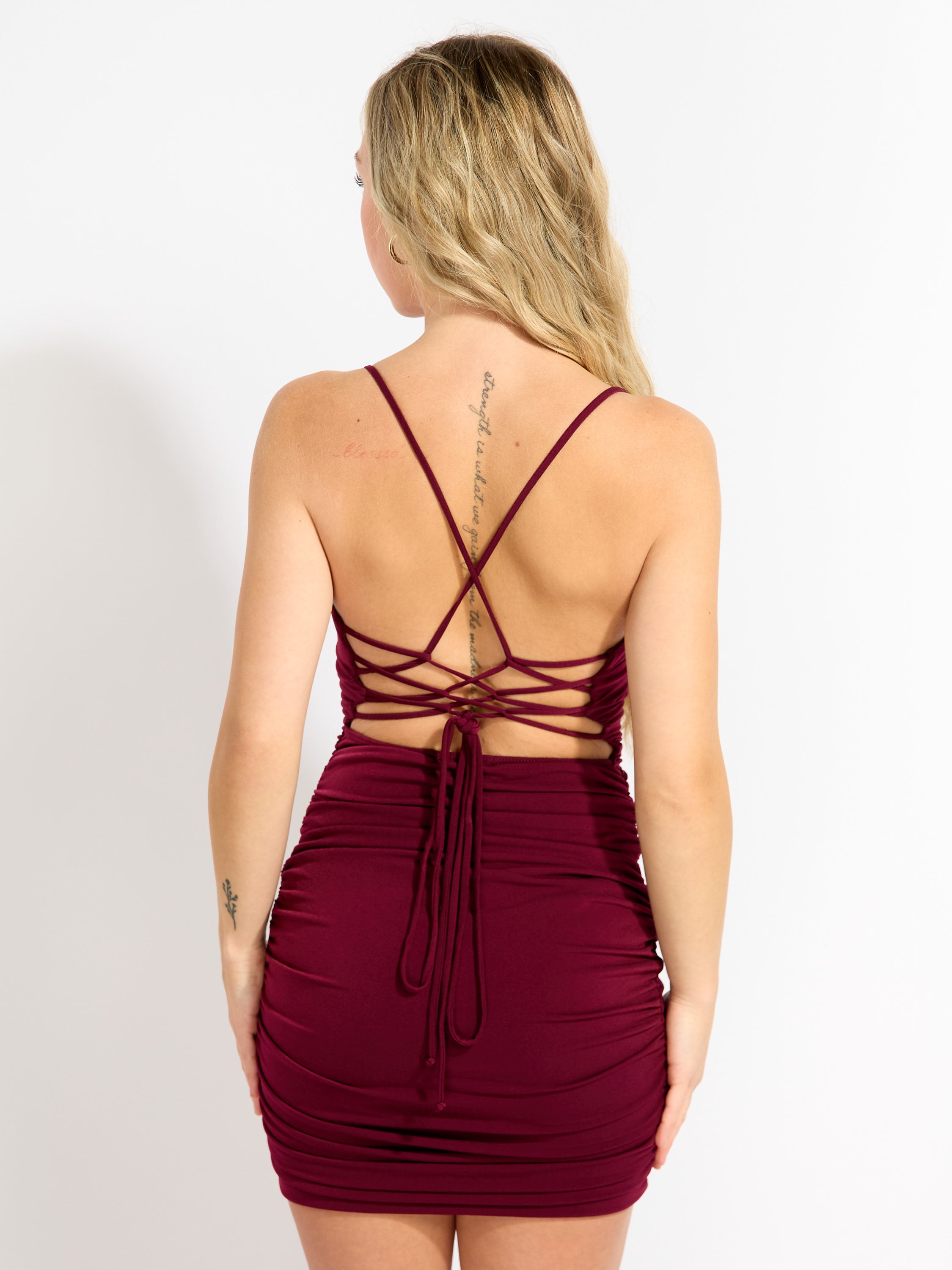 Whitney Tie Back ITY Mini Dress