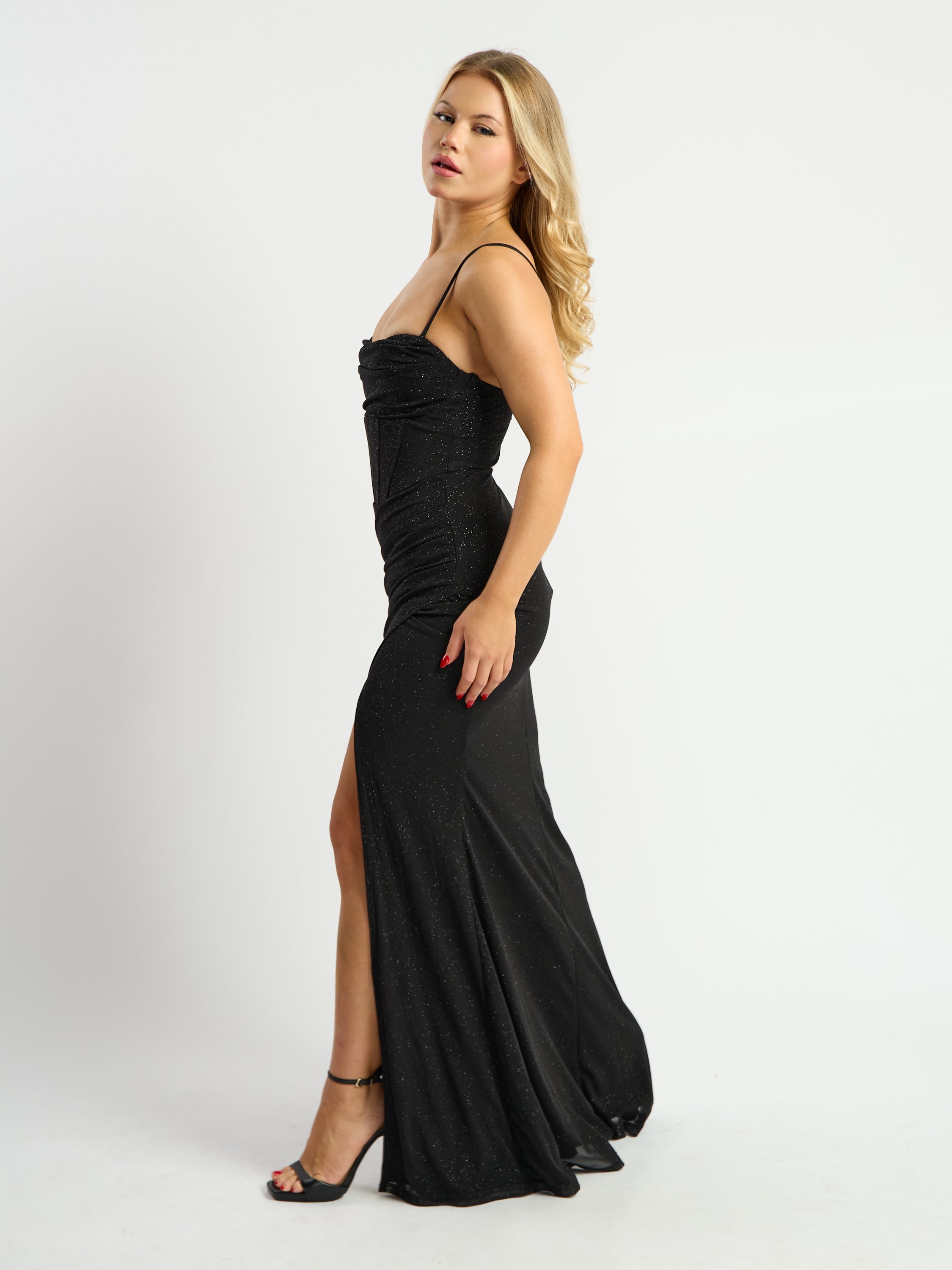 Romance Glitter Corset Maxi Dress