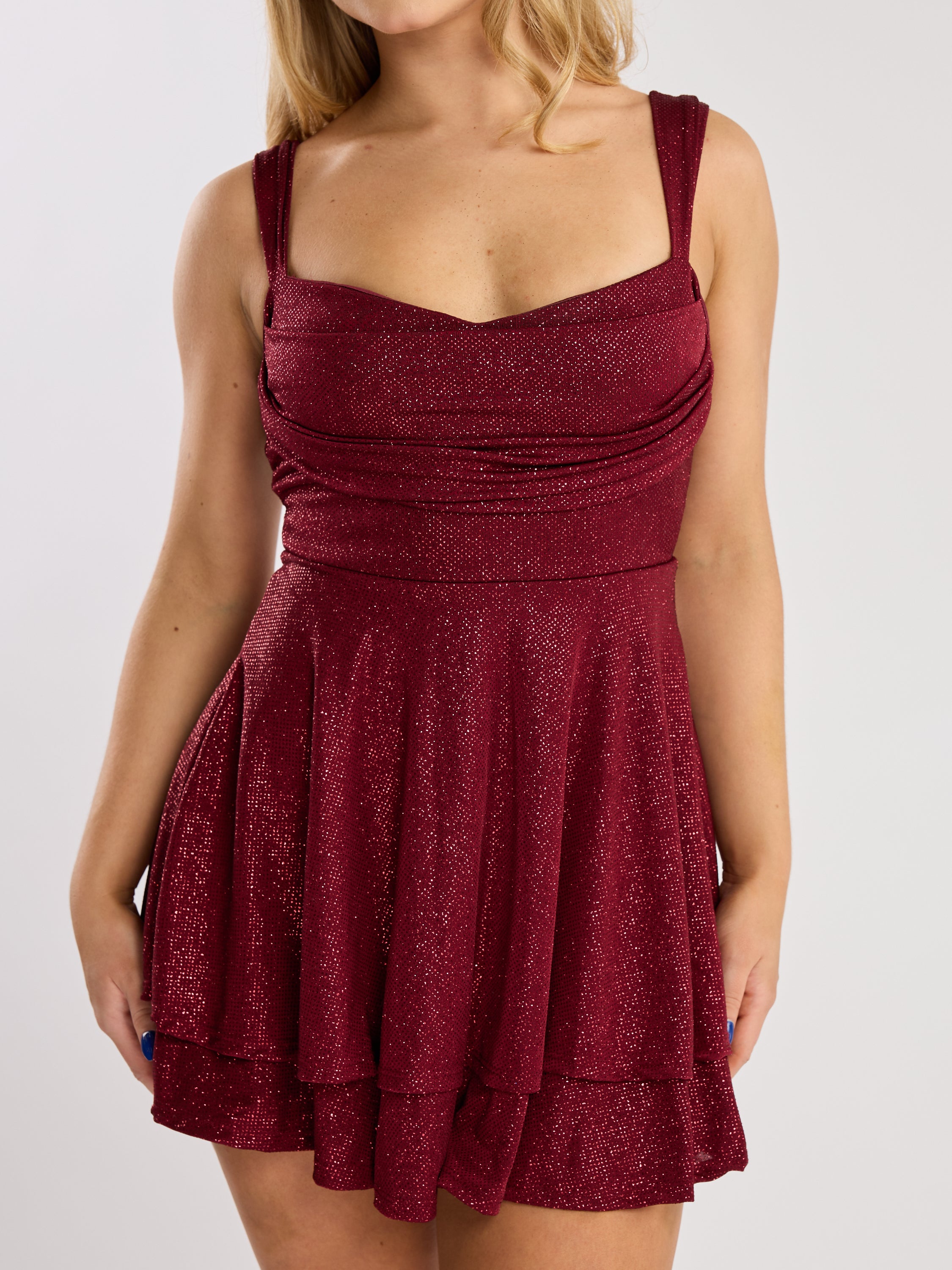 Bailey Slinky Tiered Mini Dress