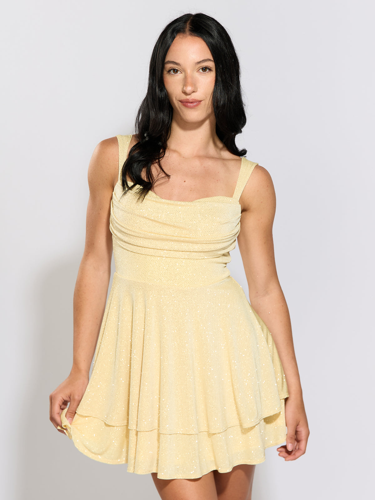 Bailey Slinky Tiered Mini Dress