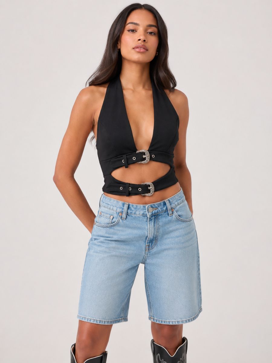 Road House 2 Buckle Halter Top