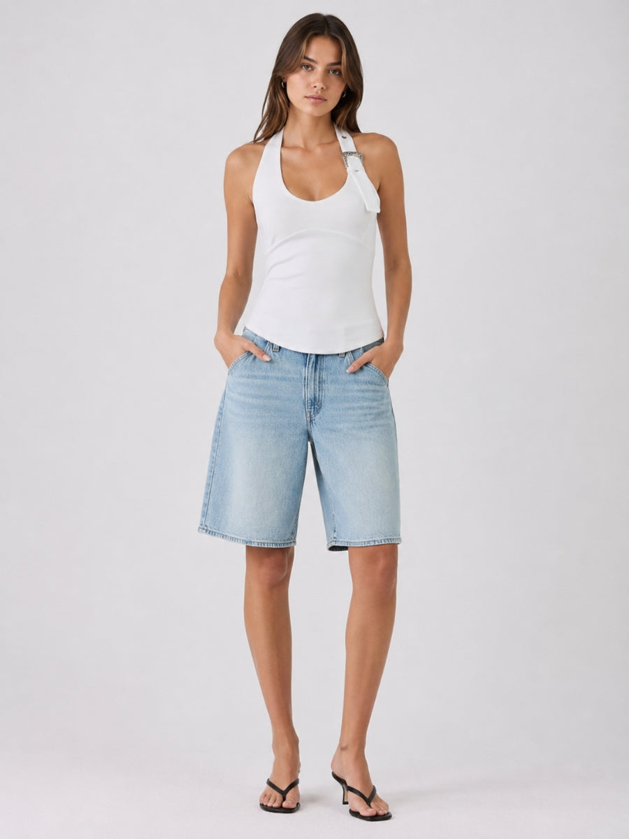 Sadie Halter Buckle Top
