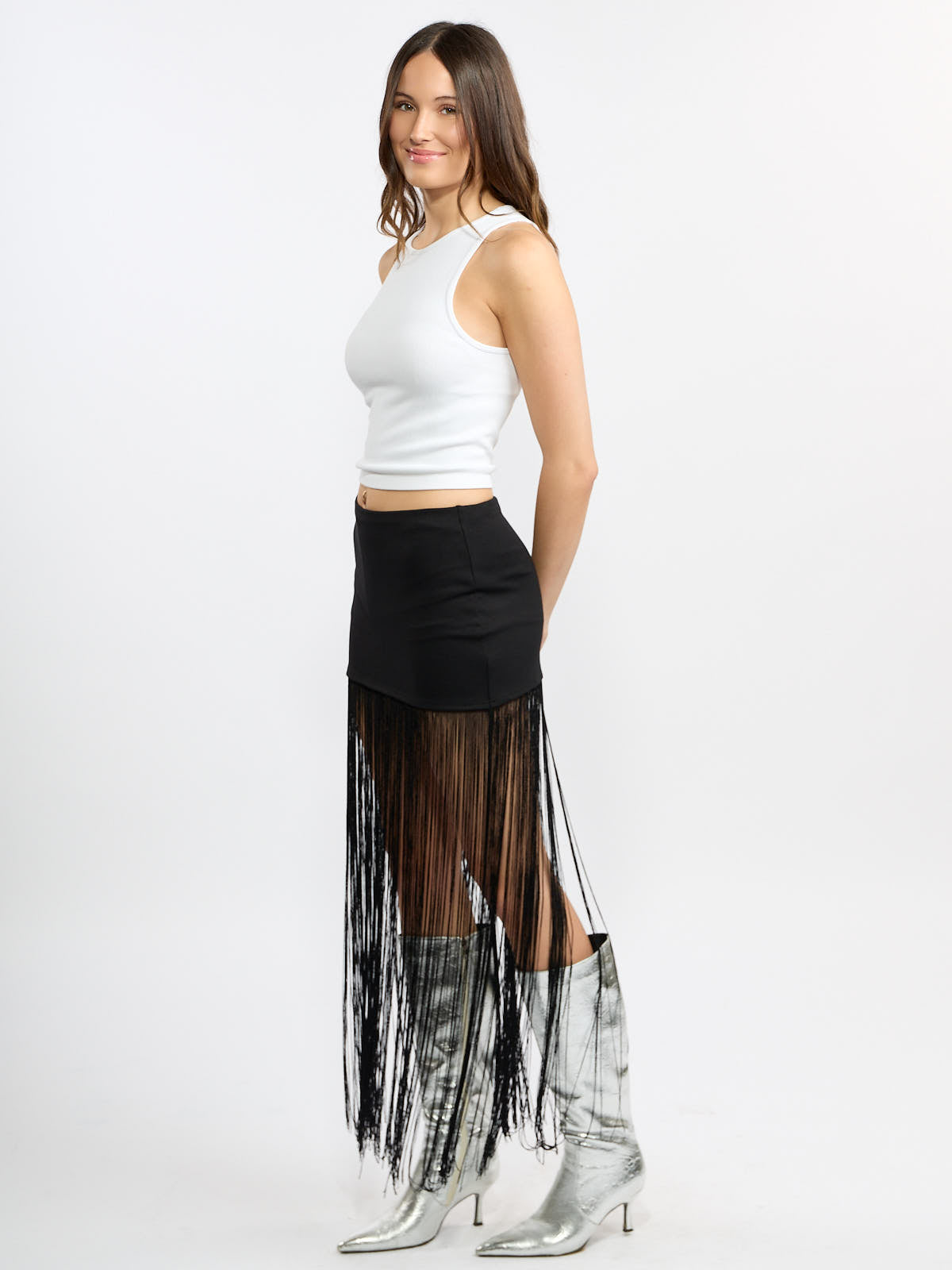 Olivia Fringe Maxi Skirt