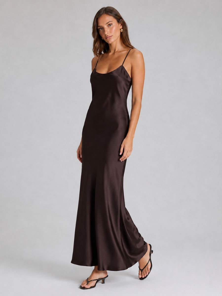 Aviva Satin Slip Maxi Dress