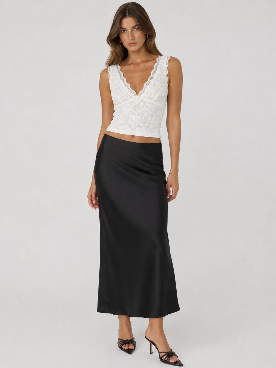 Bailey Satin Maxi Skirt
