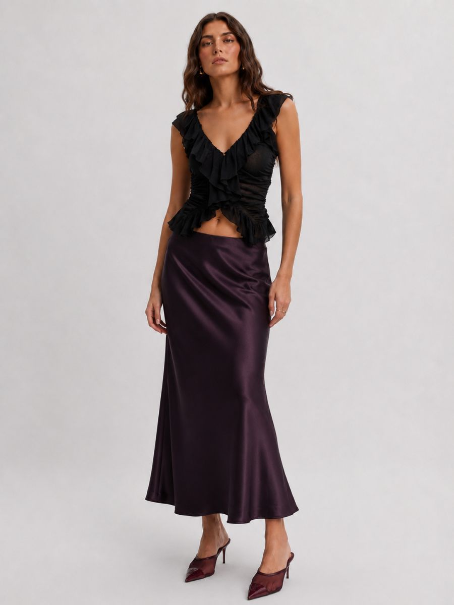 Bailey Satin Maxi Skirt