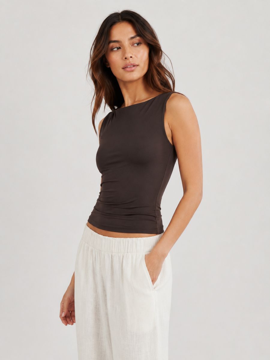 FORM STUDIO Eve Boatneck Sleeveless Top