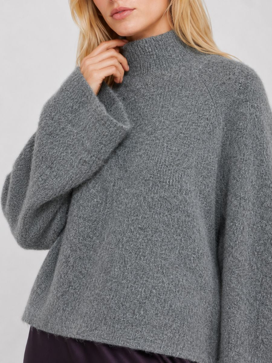Margo High Neck Side Sleeve Sweater