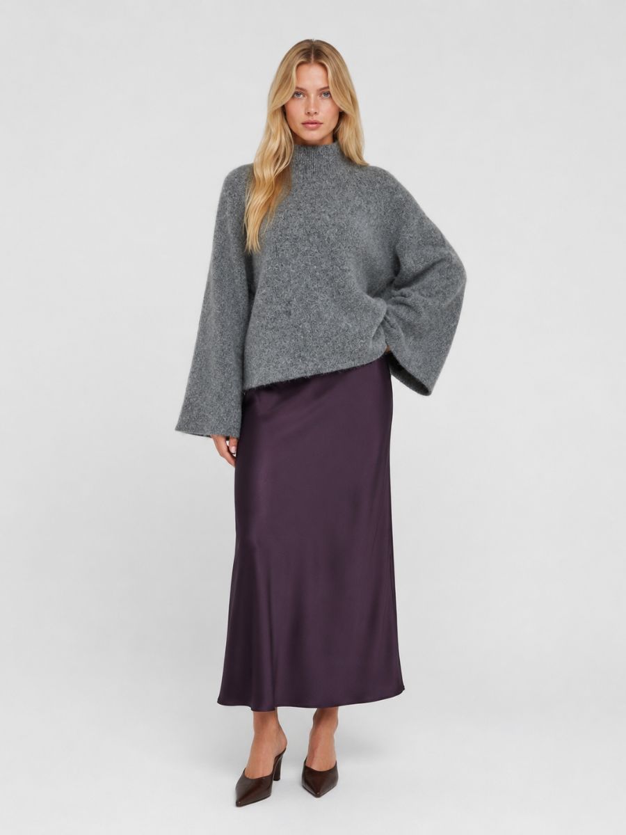 Margo High Neck Side Sleeve Sweater