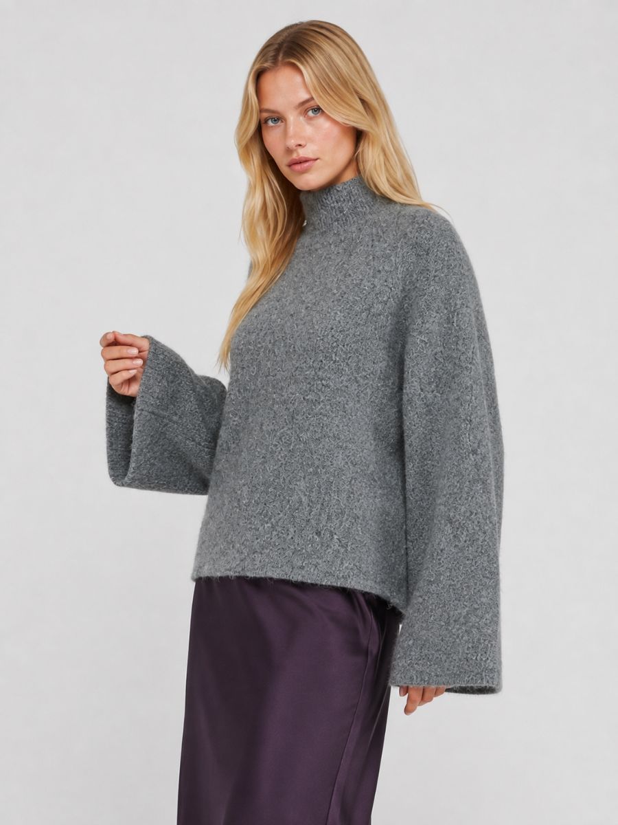 Margo High Neck Side Sleeve Sweater